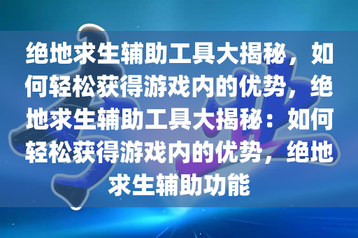 绝地求生辅助工具大揭秘，如何轻松获得游戏内的优势，绝地求生辅助工具大揭秘：如何轻松获得游戏内的优势，绝地求生辅助功能