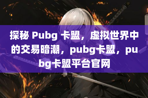 探秘 Pubg 卡盟，虚拟世界中的交易暗潮，pubg卡盟，pubg卡盟平台官网