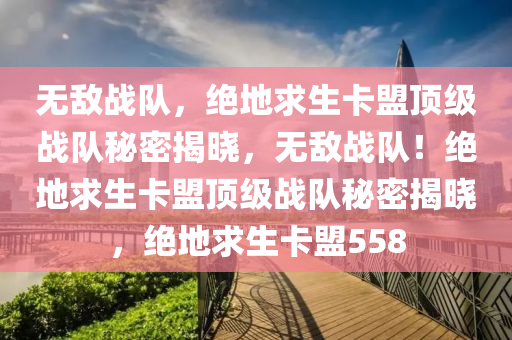 无敌战队，绝地求生卡盟顶级战队秘密揭晓，无敌战队！绝地求生卡盟顶级战队秘密揭晓，绝地求生卡盟558