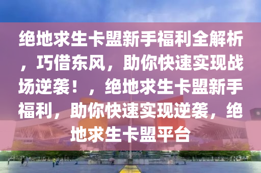 绝地求生卡盟新手福利全解析，巧借东风，助你快速实现战场逆袭！，绝地求生卡盟新手福利，助你快速实现逆袭，绝地求生卡盟平台