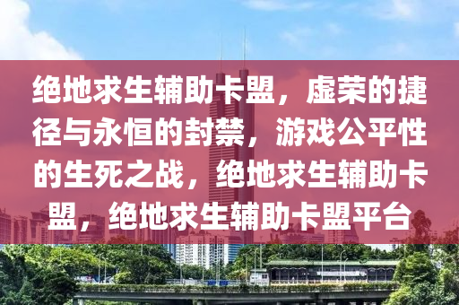 绝地求生辅助卡盟，虚荣的捷径与永恒的封禁，游戏公平性的生死之战，绝地求生辅助卡盟，绝地求生辅助卡盟平台