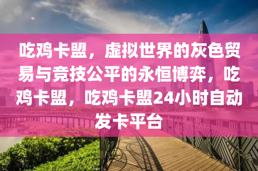 吃鸡卡盟，虚拟世界的灰色贸易与竞技公平的永恒博弈，吃鸡卡盟，吃鸡卡盟24小时自动发卡平台