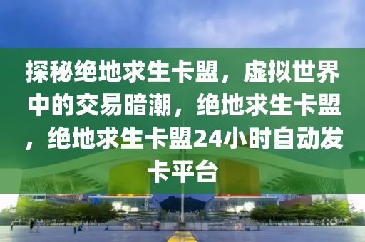 探秘绝地求生卡盟，虚拟世界中的交易暗潮，绝地求生卡盟，绝地求生卡盟24小时自动发卡平台