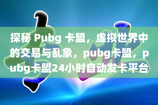 探秘 Pubg 卡盟，虚拟世界中的交易与乱象，pubg卡盟，pubg卡盟24小时自动发卡平台