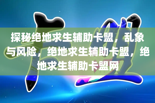 探秘绝地求生辅助卡盟，乱象与风险，绝地求生辅助卡盟，绝地求生辅助卡盟网