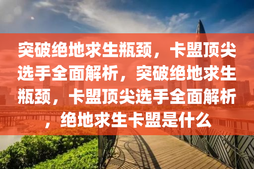 突破绝地求生瓶颈，卡盟顶尖选手全面解析，突破绝地求生瓶颈，卡盟顶尖选手全面解析，绝地求生卡盟是什么