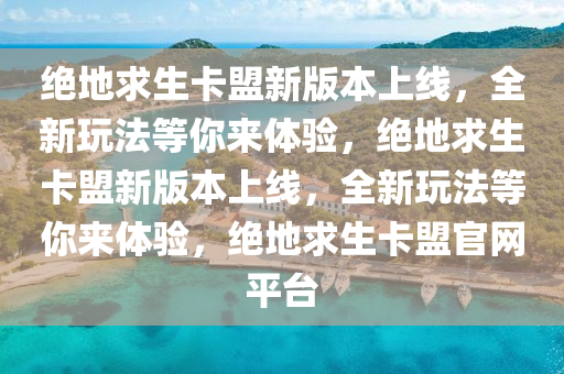 绝地求生卡盟新版本上线，全新玩法等你来体验，绝地求生卡盟新版本上线，全新玩法等你来体验，绝地求生卡盟官网平台