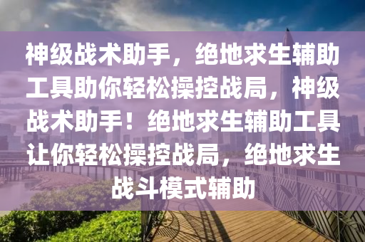 神级战术助手，绝地求生辅助工具助你轻松操控战局，神级战术助手！绝地求生辅助工具让你轻松操控战局，绝地求生战斗模式辅助