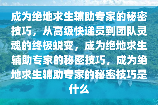 成为绝地求生辅助专家的秘密技巧，从高级快递员到团队灵魂的终极蜕变，成为绝地求生辅助专家的秘密技巧，成为绝地求生辅助专家的秘密技巧是什么