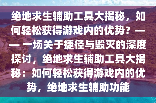 绝地求生辅助工具大揭秘，如何轻松获得游戏内的优势？—— 一场关于捷径与毁灭的深度探讨，绝地求生辅助工具大揭秘：如何轻松获得游戏内的优势，绝地求生辅助功能