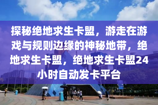 探秘绝地求生卡盟，游走在游戏与规则边缘的神秘地带，绝地求生卡盟，绝地求生卡盟24小时自动发卡平台