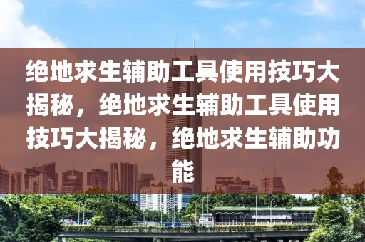 绝地求生辅助工具使用技巧大揭秘，绝地求生辅助工具使用技巧大揭秘，绝地求生辅助功能