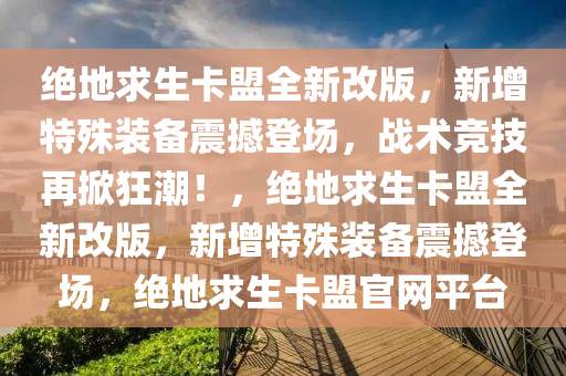 绝地求生卡盟全新改版，新增特殊装备震撼登场，战术竞技再掀狂潮！，绝地求生卡盟全新改版，新增特殊装备震撼登场，绝地求生卡盟官网平台