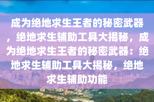 成为绝地求生王者的秘密武器，绝地求生辅助工具大揭秘，成为绝地求生王者的秘密武器：绝地求生辅助工具大揭秘，绝地求生辅助功能