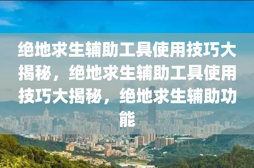 绝地求生辅助工具使用技巧大揭秘，绝地求生辅助工具使用技巧大揭秘，绝地求生辅助功能