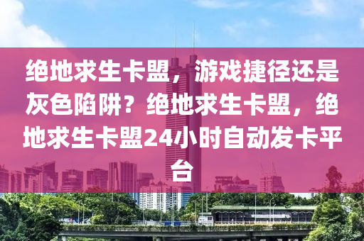绝地求生卡盟，游戏捷径还是灰色陷阱？绝地求生卡盟，绝地求生卡盟24小时自动发卡平台