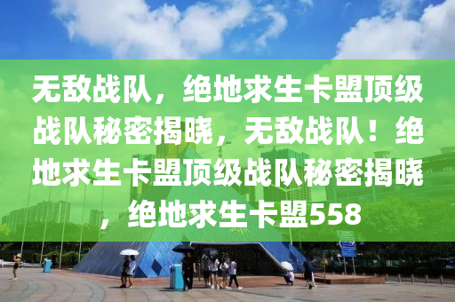 无敌战队，绝地求生卡盟顶级战队秘密揭晓，无敌战队！绝地求生卡盟顶级战队秘密揭晓，绝地求生卡盟558
