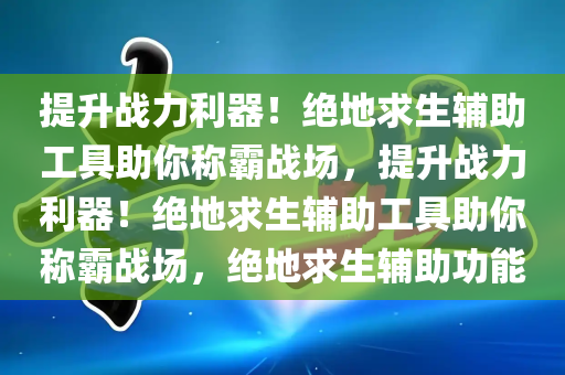 提升战力利器！绝地求生辅助工具助你称霸战场，提升战力利器！绝地求生辅助工具助你称霸战场，绝地求生辅助功能