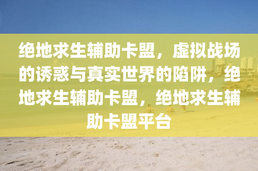 绝地求生辅助卡盟，虚拟战场的诱惑与真实世界的陷阱，绝地求生辅助卡盟，绝地求生辅助卡盟平台