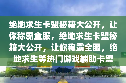 绝地求生卡盟秘籍大公开，让你称霸全服，绝地求生卡盟秘籍大公开，让你称霸全服，绝地求生等热门游戏辅助卡盟
