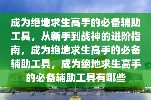 成为绝地求生高手的必备辅助工具，从新手到战神的进阶指南，成为绝地求生高手的必备辅助工具，成为绝地求生高手的必备辅助工具有哪些