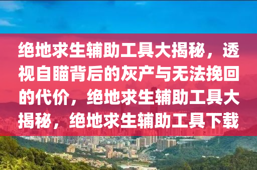 绝地求生辅助工具大揭秘，透视自瞄背后的灰产与无法挽回的代价，绝地求生辅助工具大揭秘，绝地求生辅助工具下载