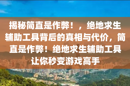 揭秘简直是作弊！，绝地求生辅助工具背后的真相与代价，简直是作弊！绝地求生辅助工具让你秒变游戏高手