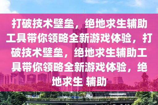 打破技术壁垒，绝地求生辅助工具带你领略全新游戏体验，打破技术壁垒，绝地求生辅助工具带你领略全新游戏体验，绝地求生 辅助