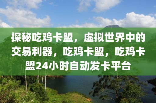 探秘吃鸡卡盟，虚拟世界中的交易利器，吃鸡卡盟，吃鸡卡盟24小时自动发卡平台