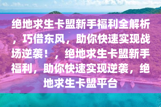 绝地求生卡盟新手福利全解析，巧借东风，助你快速实现战场逆袭！，绝地求生卡盟新手福利，助你快速实现逆袭，绝地求生卡盟平台
