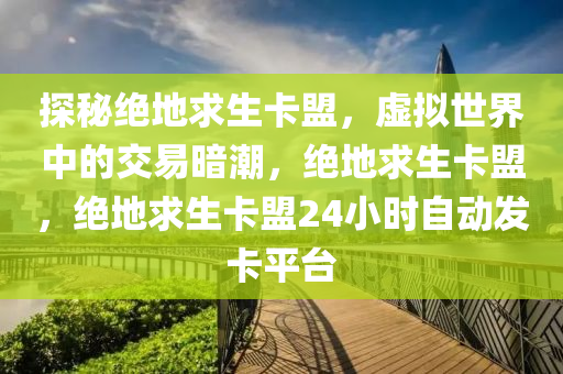 探秘绝地求生卡盟，虚拟世界中的交易暗潮，绝地求生卡盟，绝地求生卡盟24小时自动发卡平台