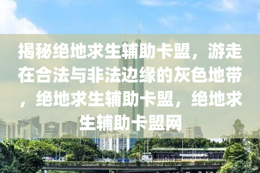 揭秘绝地求生辅助卡盟，游走在合法与非法边缘的灰色地带，绝地求生辅助卡盟，绝地求生辅助卡盟网