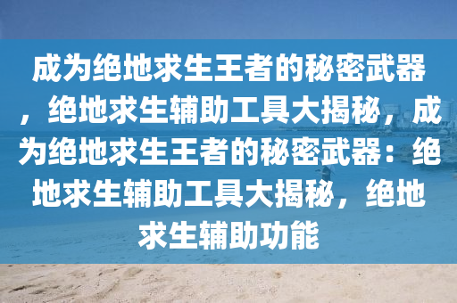 成为绝地求生王者的秘密武器，绝地求生辅助工具大揭秘，成为绝地求生王者的秘密武器：绝地求生辅助工具大揭秘，绝地求生辅助功能