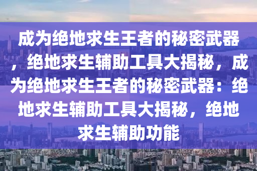 成为绝地求生王者的秘密武器，绝地求生辅助工具大揭秘，成为绝地求生王者的秘密武器：绝地求生辅助工具大揭秘，绝地求生辅助功能