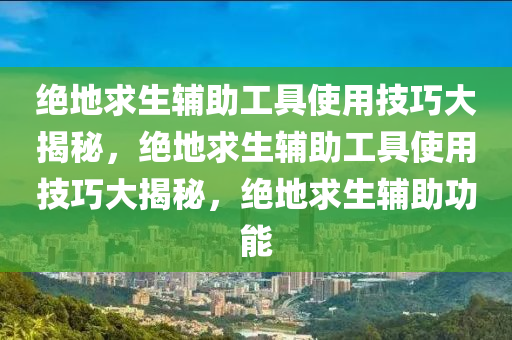 绝地求生辅助工具使用技巧大揭秘，绝地求生辅助工具使用技巧大揭秘，绝地求生辅助功能
