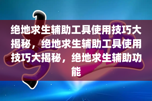 绝地求生辅助工具使用技巧大揭秘，绝地求生辅助工具使用技巧大揭秘，绝地求生辅助功能