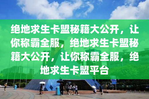 绝地求生卡盟秘籍大公开，让你称霸全服，绝地求生卡盟秘籍大公开，让你称霸全服，绝地求生卡盟平台