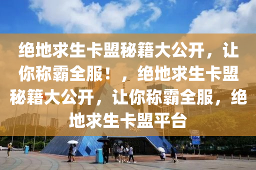 绝地求生卡盟秘籍大公开，让你称霸全服！，绝地求生卡盟秘籍大公开，让你称霸全服，绝地求生卡盟平台