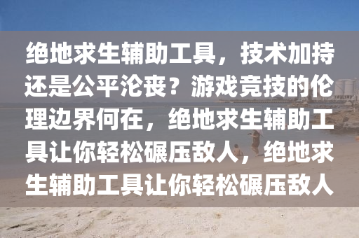 绝地求生辅助工具，技术加持还是公平沦丧？游戏竞技的伦理边界何在，绝地求生辅助工具让你轻松碾压敌人，绝地求生辅助工具让你轻松碾压敌人