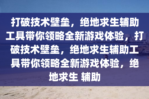 打破技术壁垒，绝地求生辅助工具带你领略全新游戏体验，打破技术壁垒，绝地求生辅助工具带你领略全新游戏体验，绝地求生 辅助
