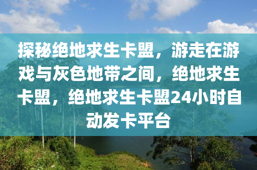 探秘绝地求生卡盟，游走在游戏与灰色地带之间，绝地求生卡盟，绝地求生卡盟24小时自动发卡平台