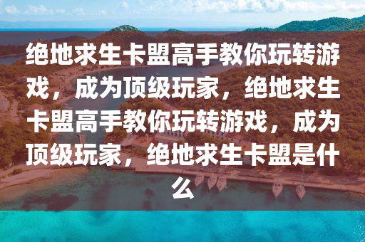 绝地求生卡盟高手教你玩转游戏，成为顶级玩家，绝地求生卡盟高手教你玩转游戏，成为顶级玩家，绝地求生卡盟是什么
