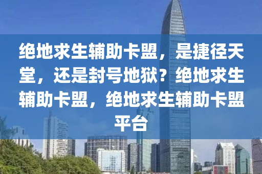 绝地求生辅助卡盟，是捷径天堂，还是封号地狱？绝地求生辅助卡盟，绝地求生辅助卡盟平台