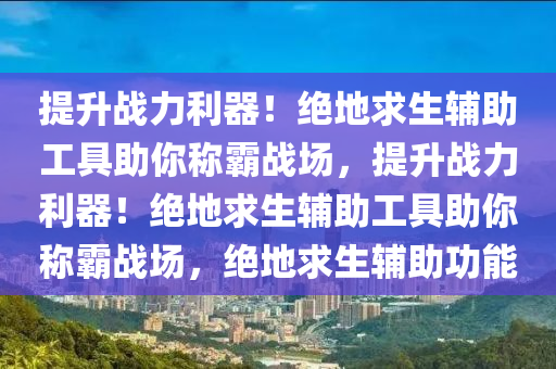 提升战力利器！绝地求生辅助工具助你称霸战场，提升战力利器！绝地求生辅助工具助你称霸战场，绝地求生辅助功能