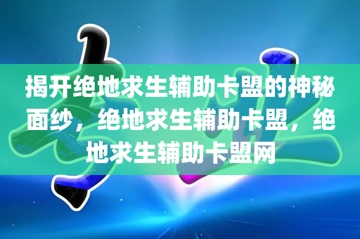 揭开绝地求生辅助卡盟的神秘面纱，绝地求生辅助卡盟，绝地求生辅助卡盟网