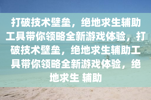 打破技术壁垒，绝地求生辅助工具带你领略全新游戏体验，打破技术壁垒，绝地求生辅助工具带你领略全新游戏体验，绝地求生 辅助