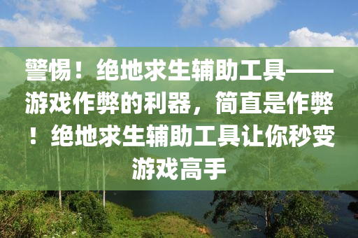 警惕！绝地求生辅助工具——游戏作弊的利器，简直是作弊！绝地求生辅助工具让你秒变游戏高手