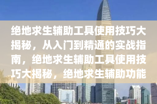 绝地求生辅助工具使用技巧大揭秘，从入门到精通的实战指南，绝地求生辅助工具使用技巧大揭秘，绝地求生辅助功能