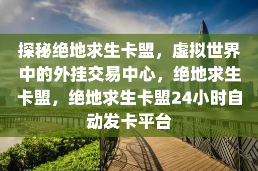 探秘绝地求生卡盟，虚拟世界中的外挂交易中心，绝地求生卡盟，绝地求生卡盟24小时自动发卡平台