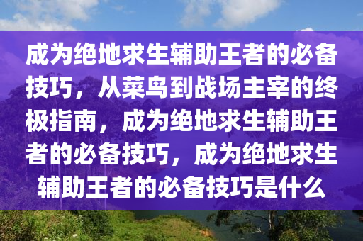 成为绝地求生辅助王者的必备技巧，从菜鸟到战场主宰的终极指南，成为绝地求生辅助王者的必备技巧，成为绝地求生辅助王者的必备技巧是什么